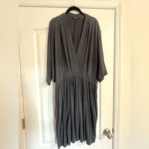 TART Faux Wrap Dress - Slate / Gray / Blue